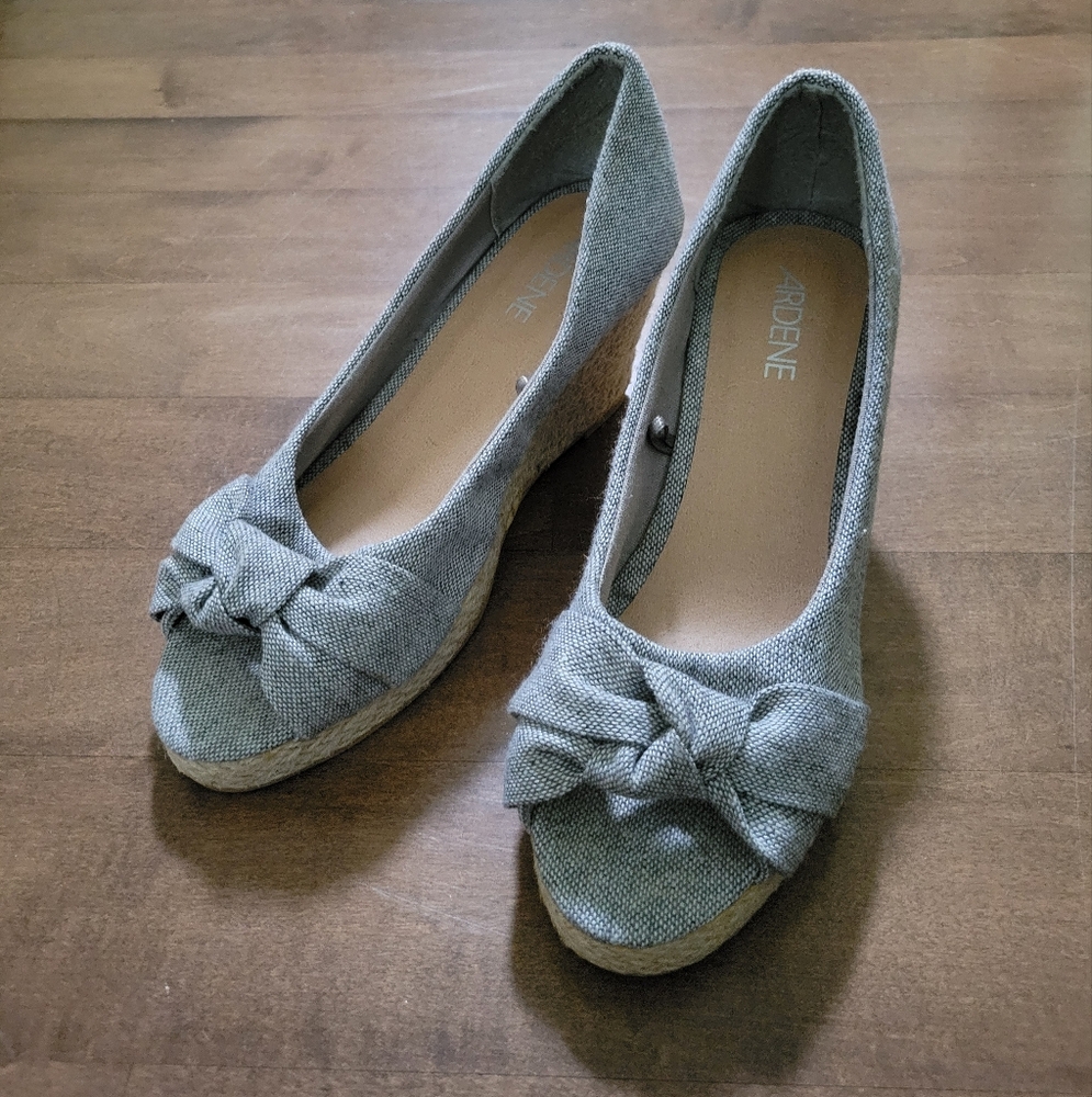 Ardene Blue Gray Women's Wedge Shoes